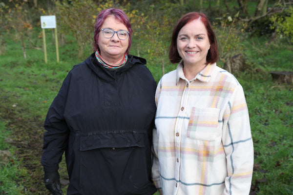Kathleen Agnew and Margaret Finnegan Co Founders of An Tobar CIC, Brian's Wood Silverbridge & Memory Trees Ireland