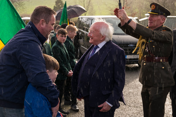 President Higgins visited An Tobar Community Wellness Centre and Social Farm at Silverbridge, in Newry.